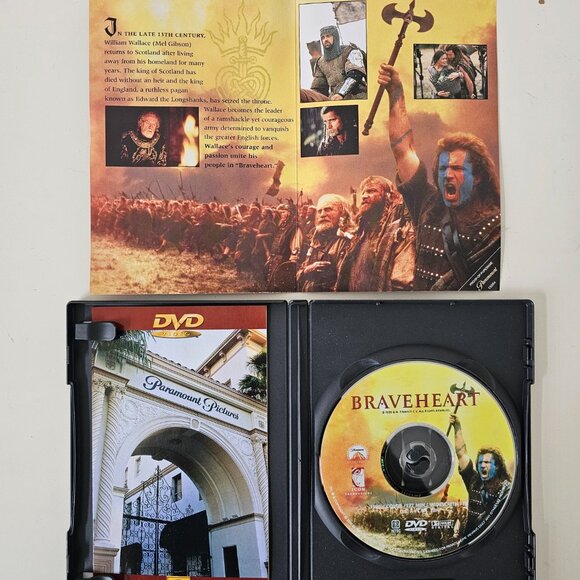 Braveheart DVD 1995 Widescreen - Mel Gibson, Sophie Marceau - Picture 2 of 3